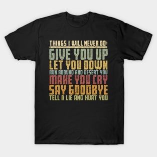 Things I Will Never Do T-Shirt